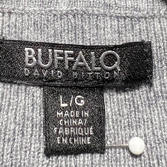 Buffalo David Bitton Mock Neck Sweater with Ruffle Trim size L - Picture 7 of 10